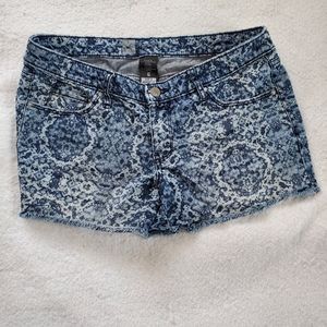 Mossimo Patterned Denim Shorts, Sz 6